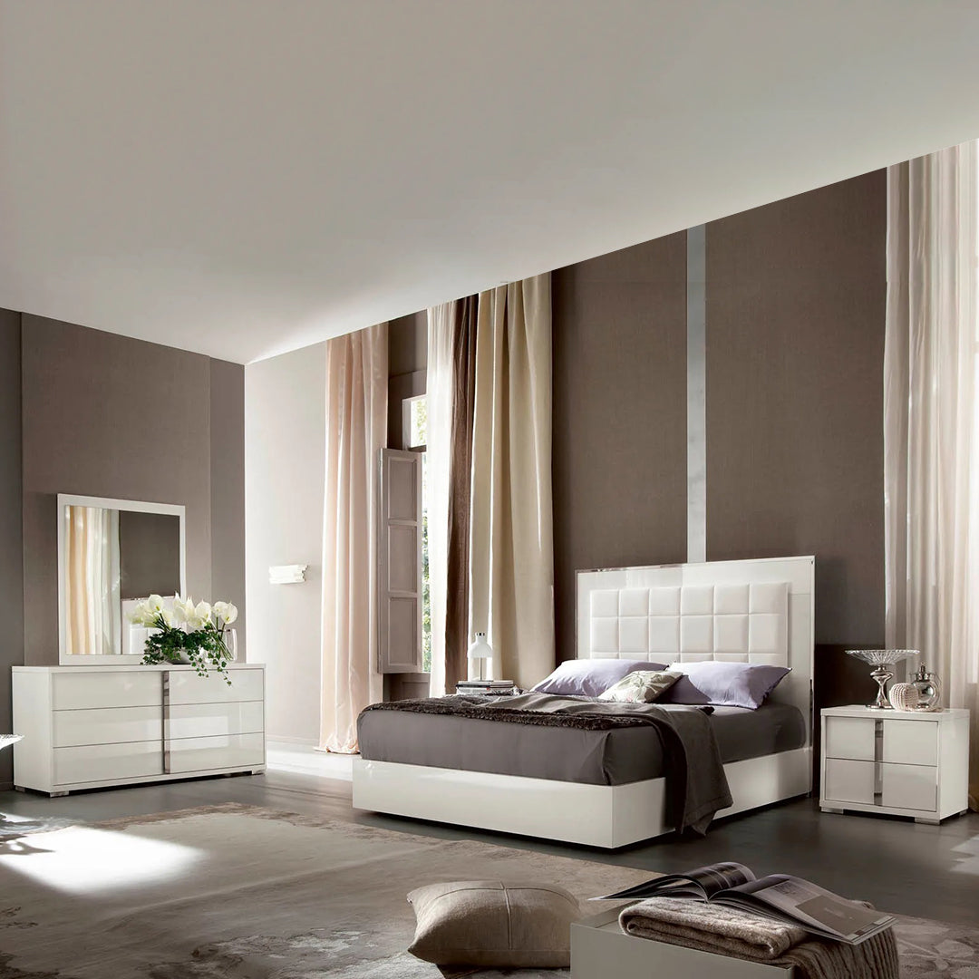 Recámara Imperia completa Matrimonial. Muebles Italianos