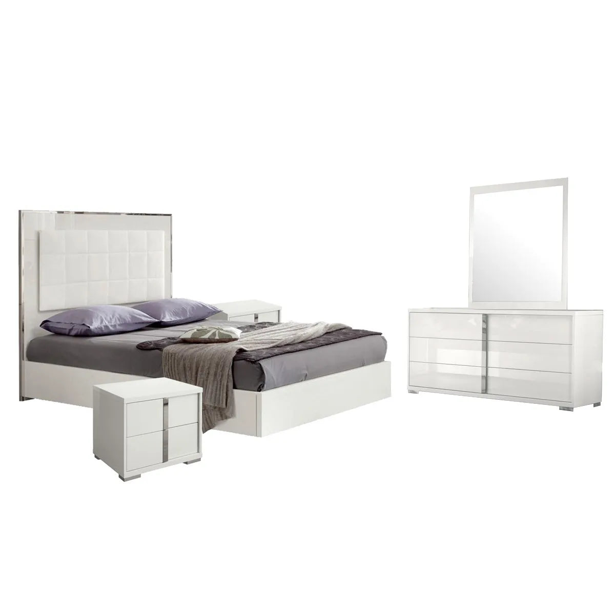 Recámara Imperia completa Matrimonial. Muebles Italianos