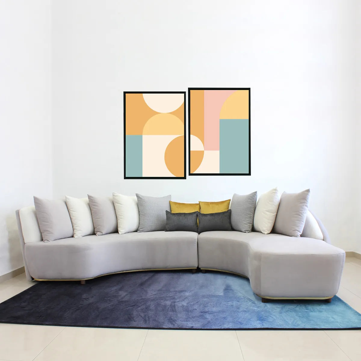 Sala esquinera Wave. Muebles Italianos