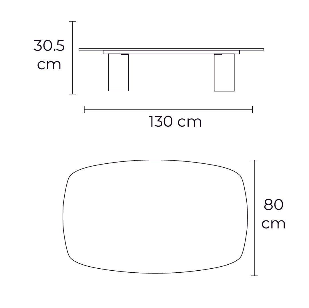 mesa de centro sandy rectangular