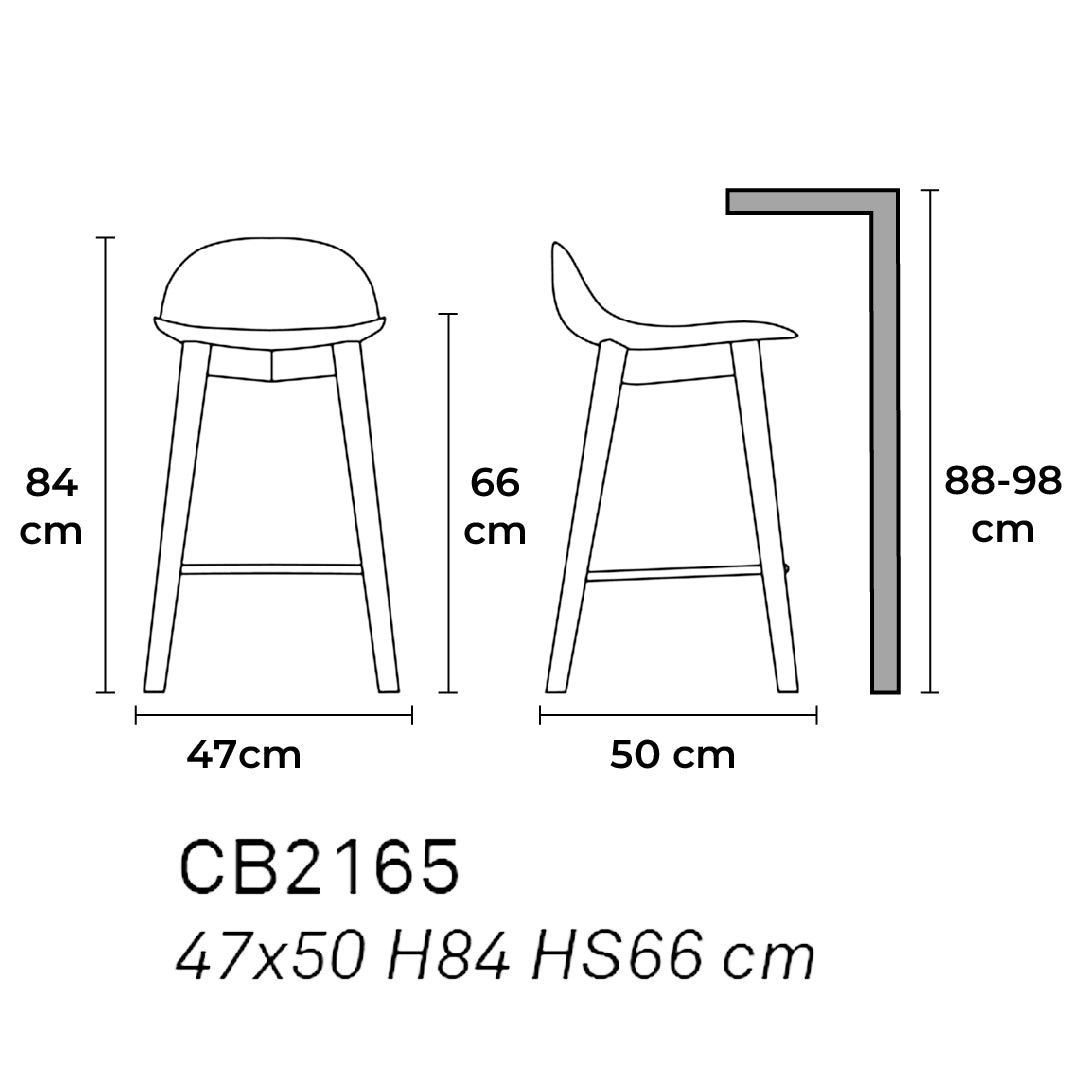Banco para cocina Academy de madera y policarbonato