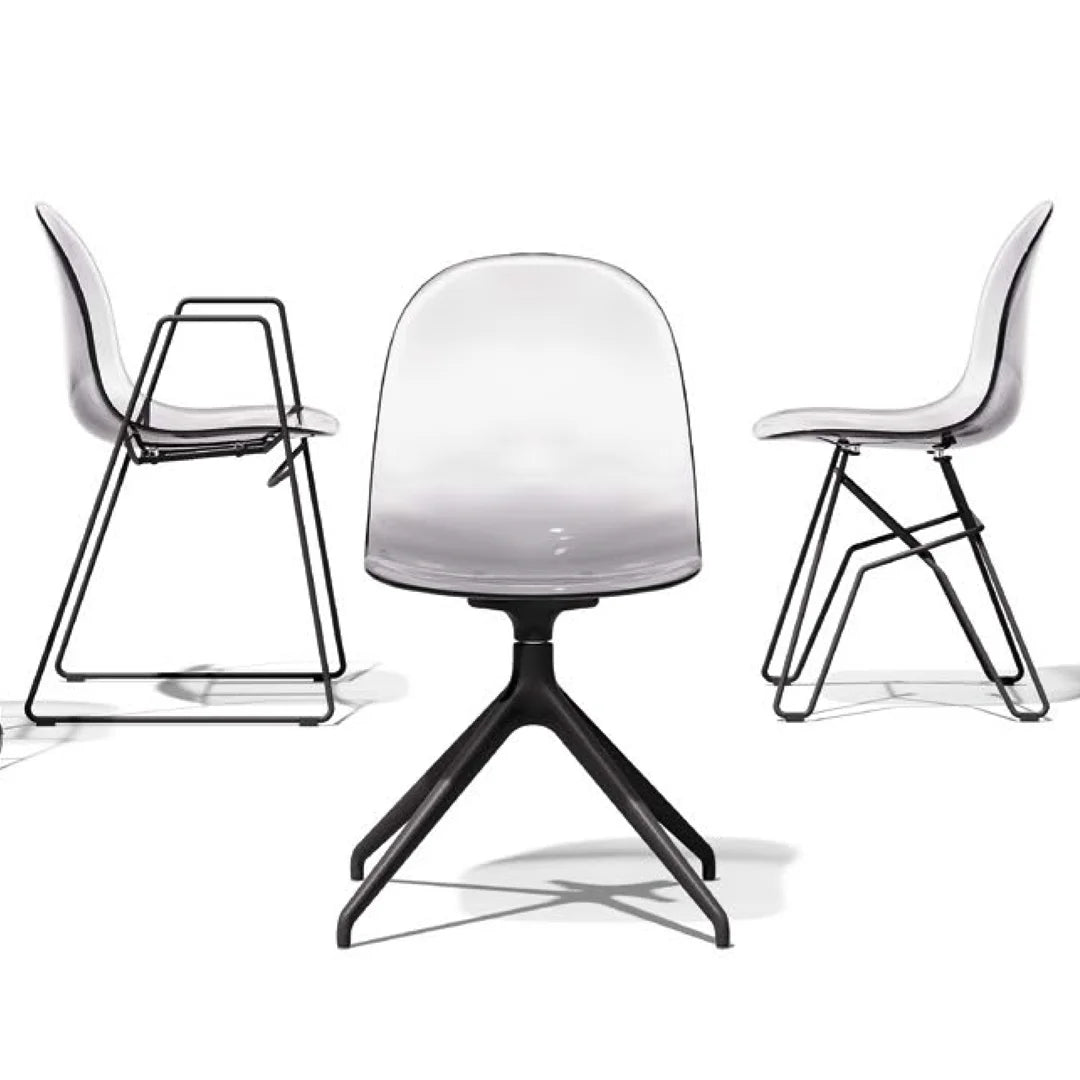 Silla giratoria Academy 180° transparente. Muebles Italianos