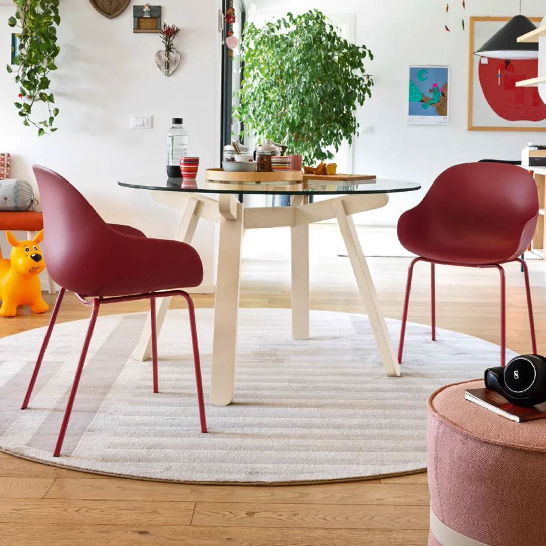 Silla para comedor Academy sustentable de metal. Muebles Italianos
