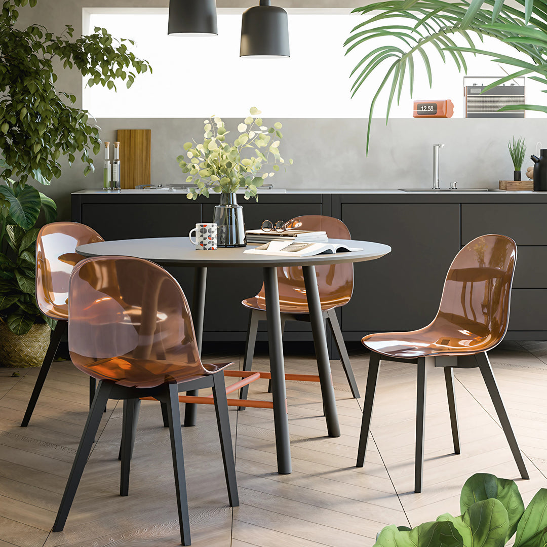 Silla para comedor de madera Academy transparente. Muebles Italianos