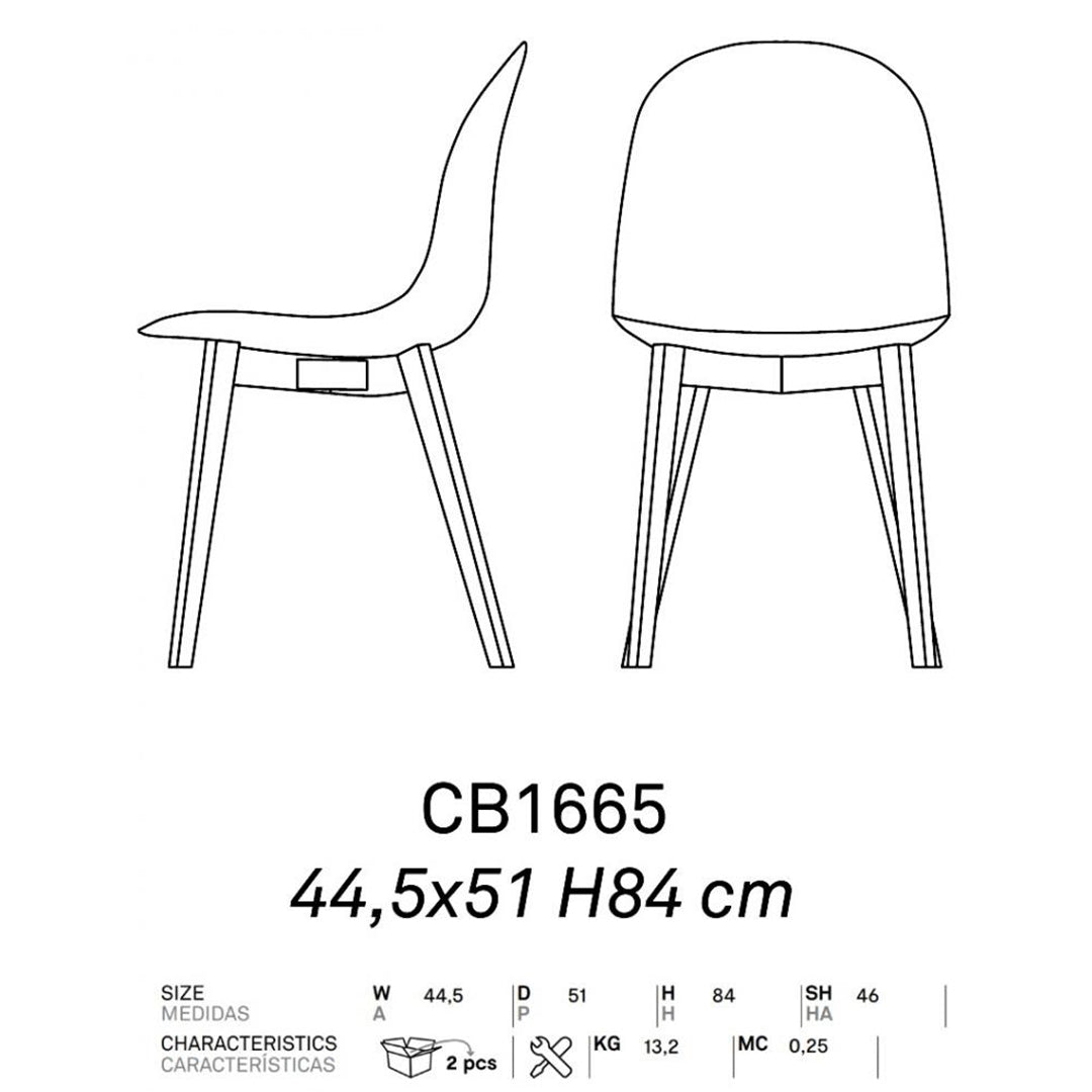 Silla de base de madera Academy de cuero para Comedor. Muebles Italianos