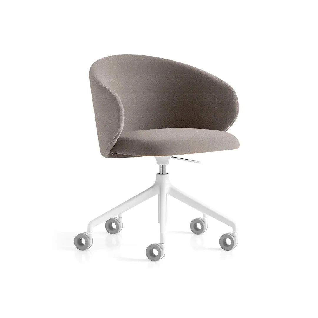 Silla Tuka con Ruedas para Oficina tipo Piel. Muebles Italianos