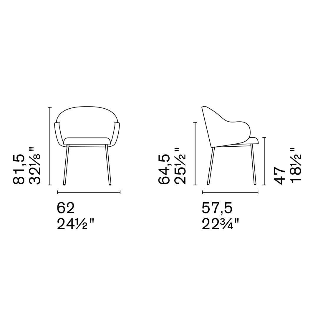 Silla Holly Fab metal