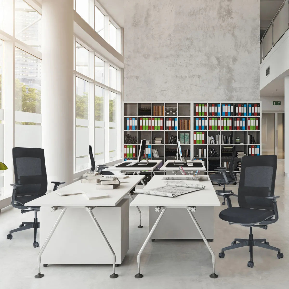 Silla Ejecutiva Duo en Blanco. Muebles Italianos