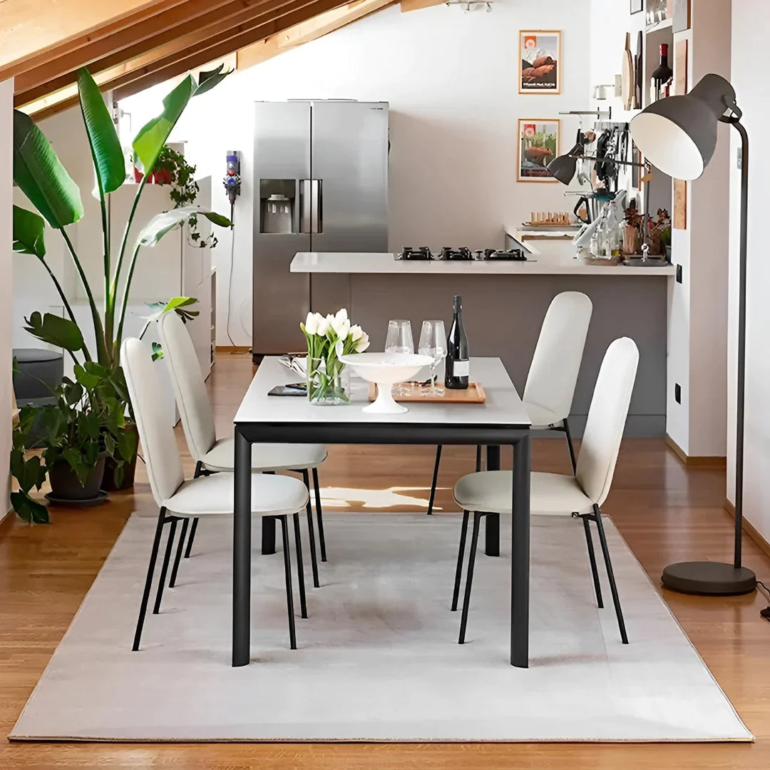 Silla italiana para comedor Riley de metal. Muebles Italianos