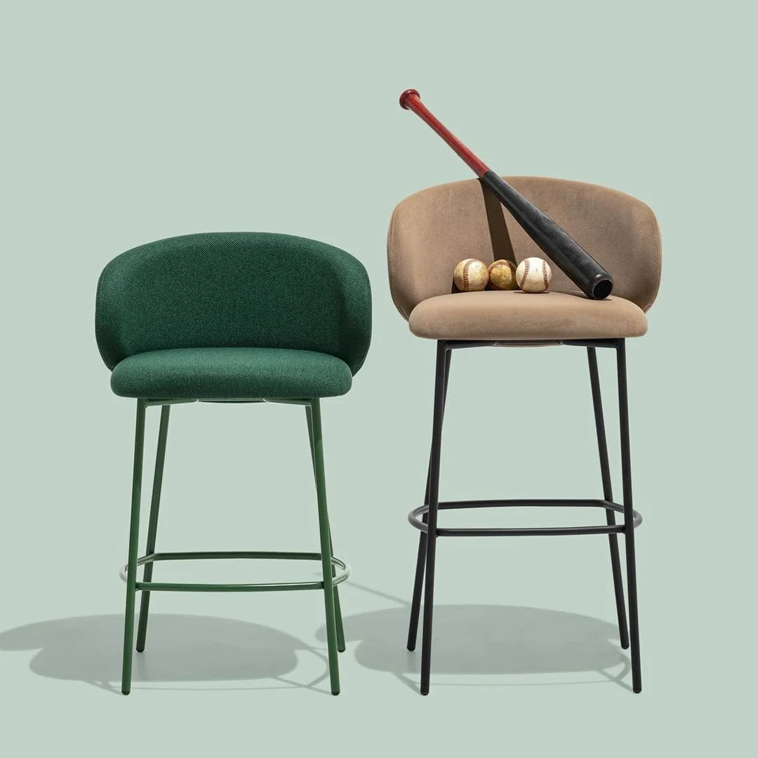 Banco de terciopelo Tuka para Desayunador. Muebles Italianos