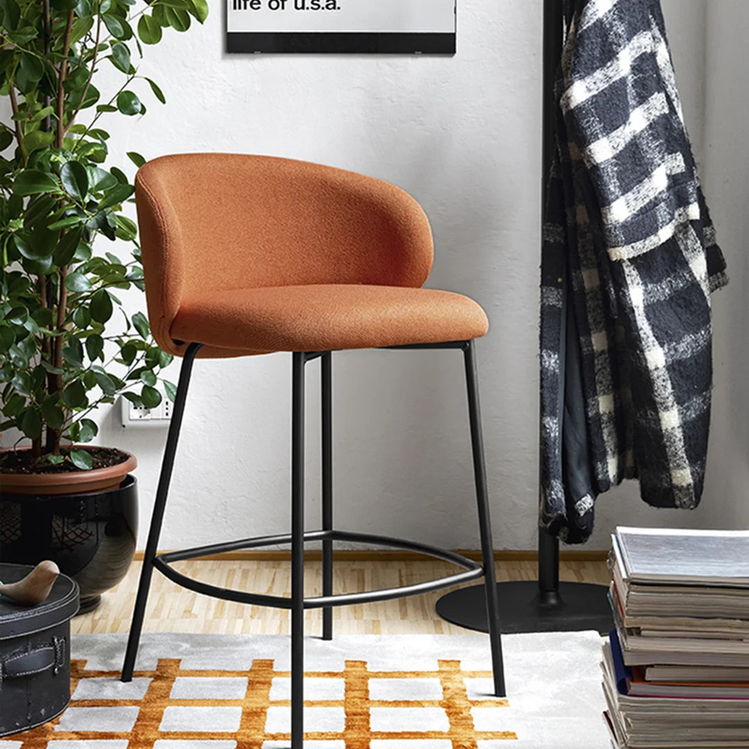 Banco de terciopelo Tuka para Desayunador. Muebles Italianos