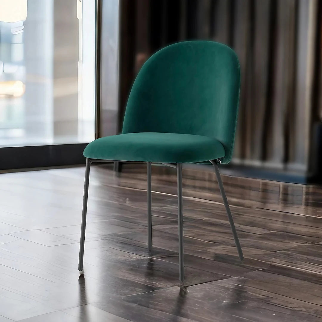 Silla de diseño Italiano Tuka de terciopelo. Muebles Italianos