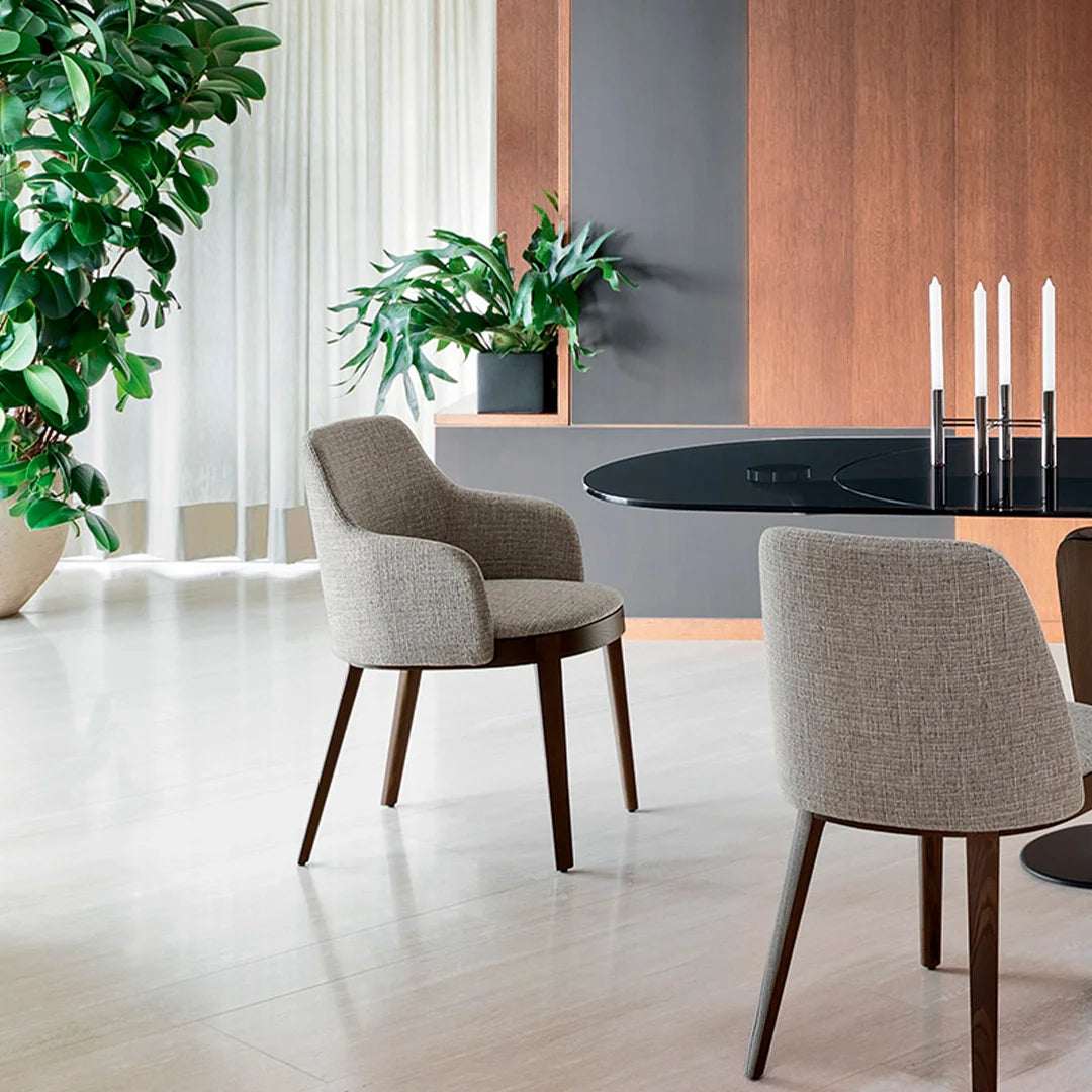 Silla Adèl con Brazos para Comedor. Muebles Italianos