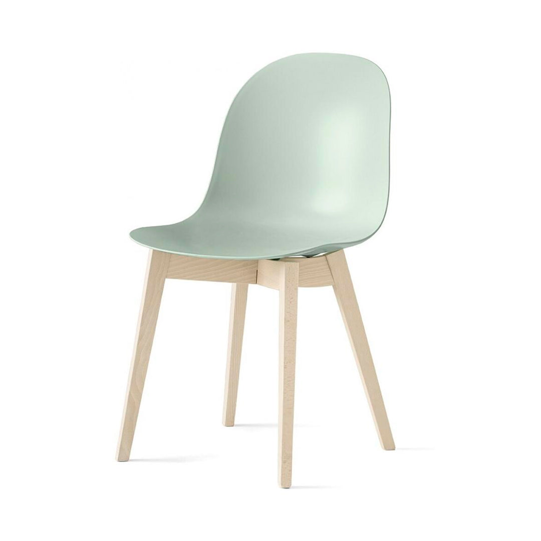 Silla de base de madera Academy tipo piel para Comedor. Muebles Italianos variant