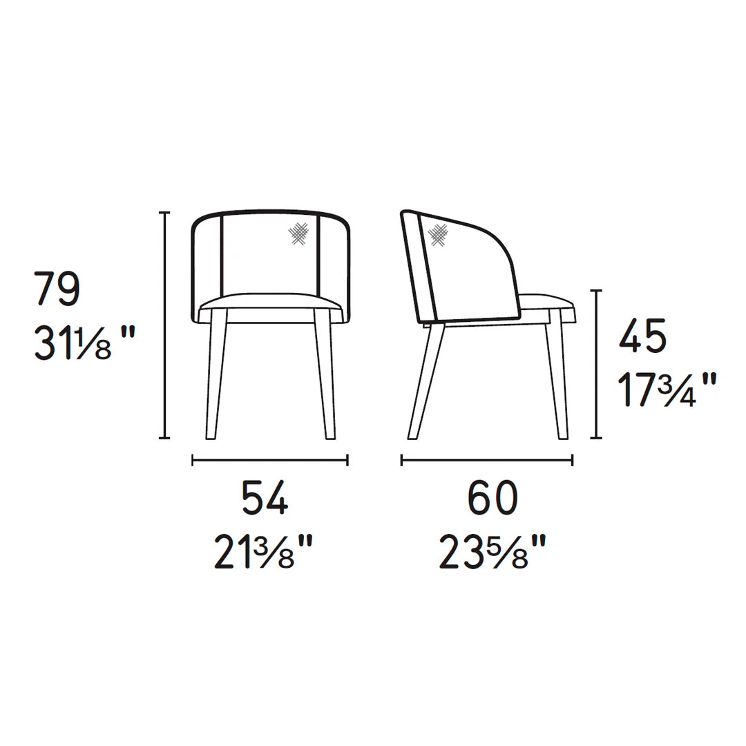 Silla Adèl con Respaldo de Paja para Comedor. Muebles Italianos