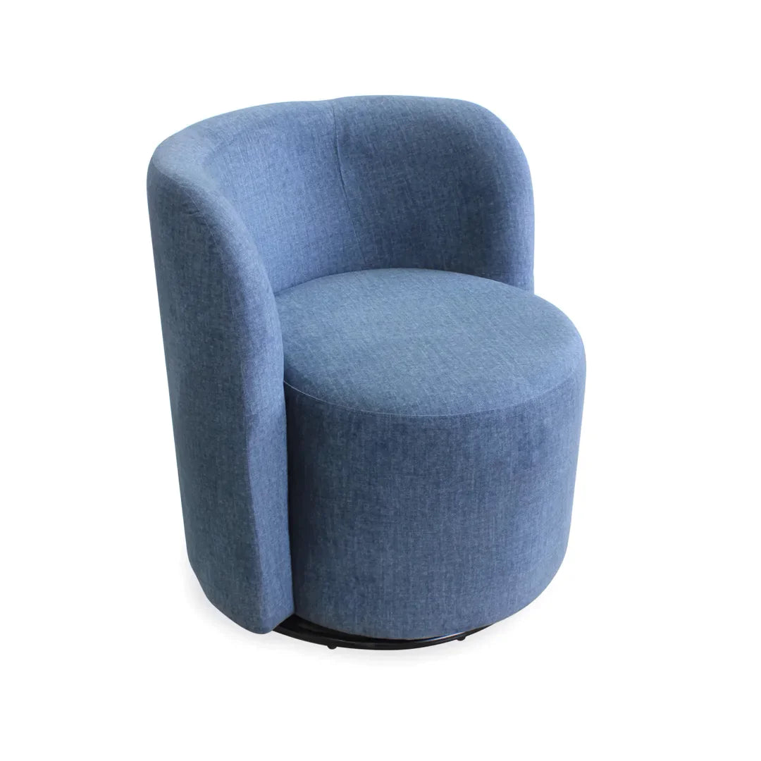 Sillón giratorio Estocolmo Enigma Azul. Muebles Italianos