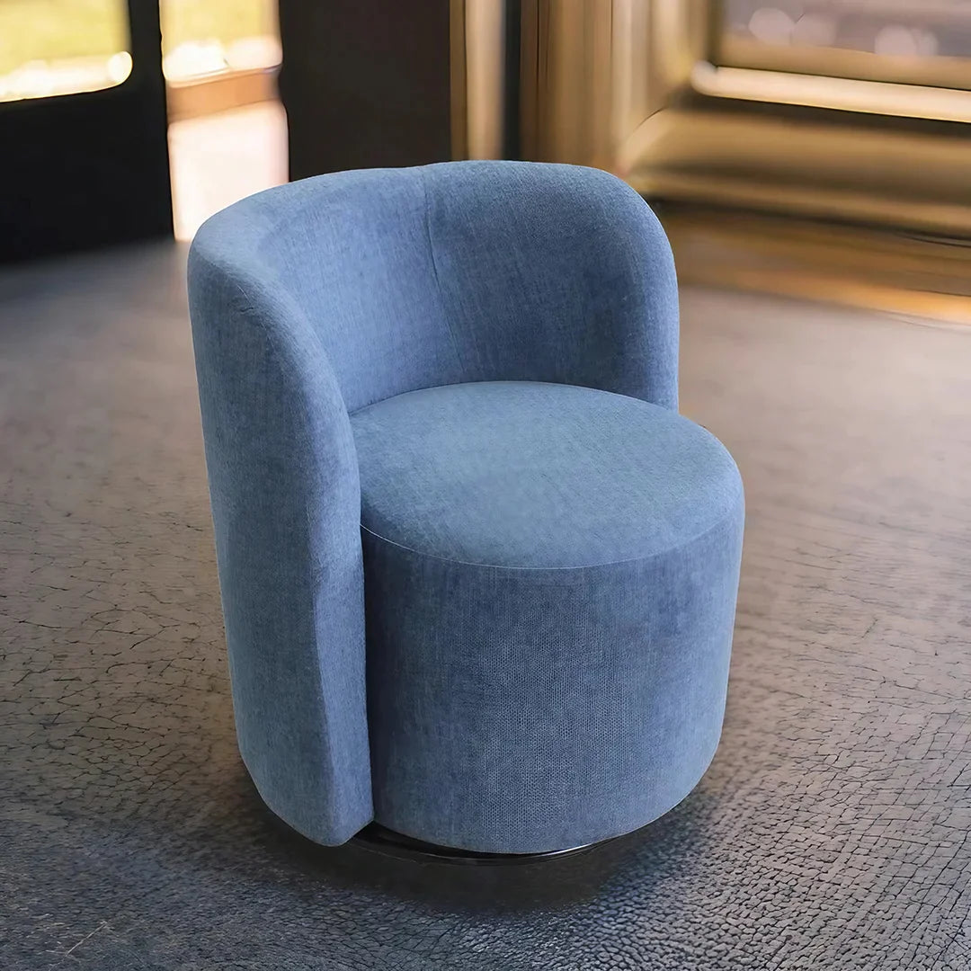 Sillón giratorio Estocolmo Enigma Azul. Muebles Italianos