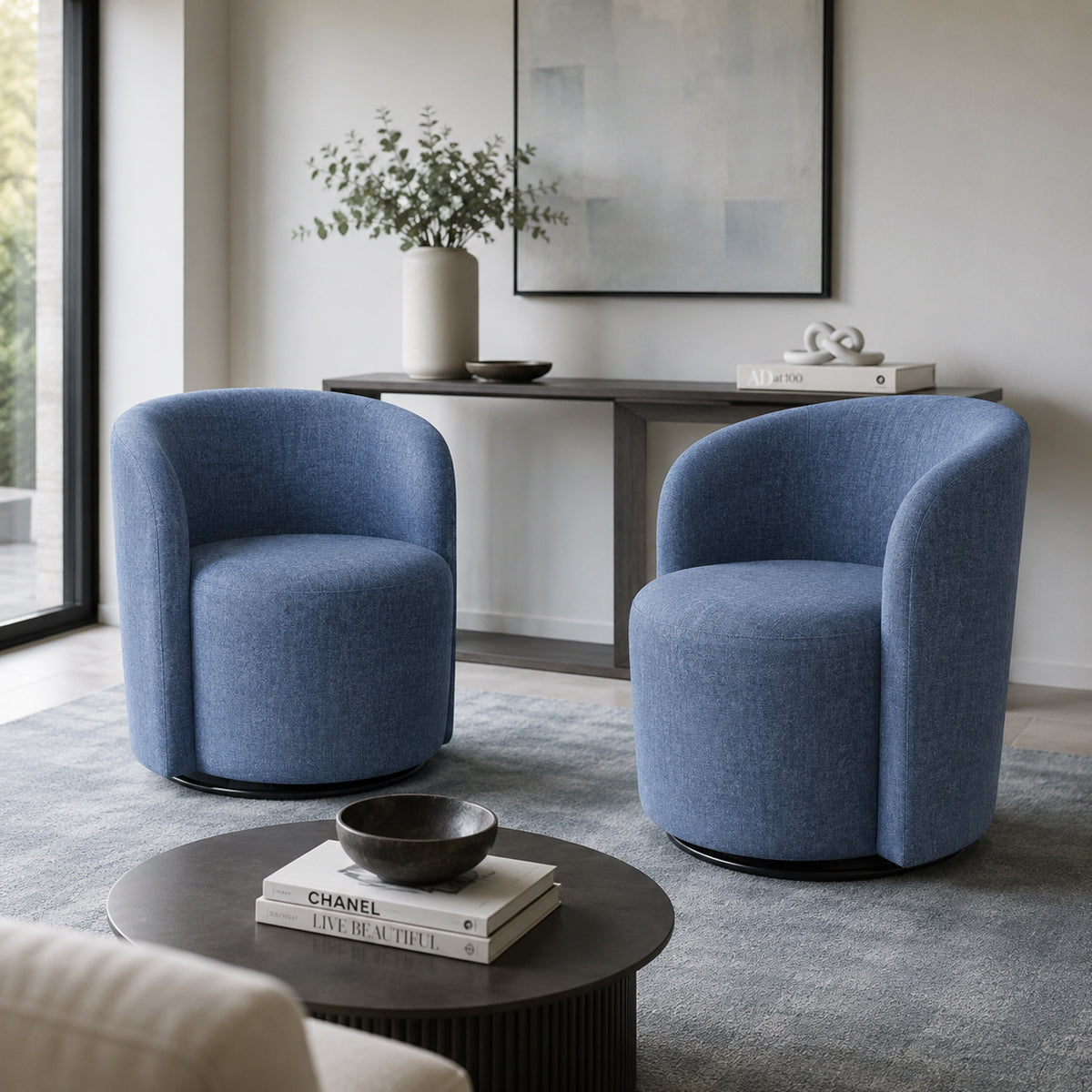 Sillón giratorio Estocolmo Enigma Azul