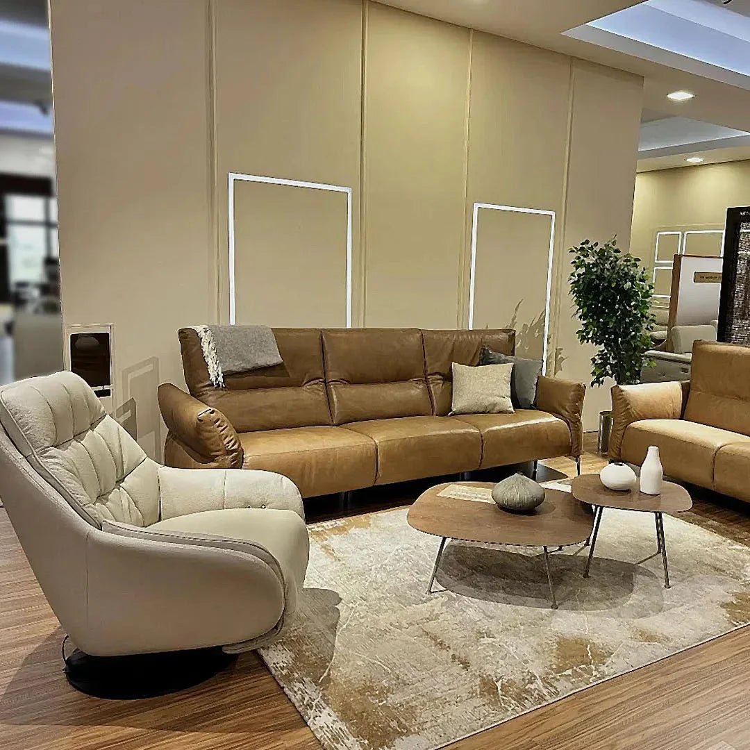 Sillón Levante Queen Atena Gris Medio reclinable en tela. Muebles Italianos