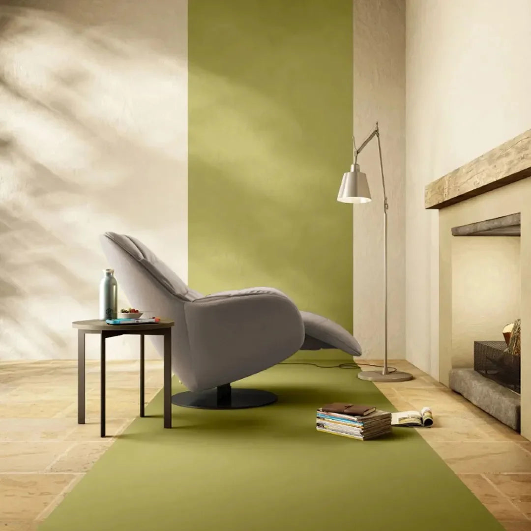 Levante sillón king reclinable en piel beige ahumado. Muebles Italianos