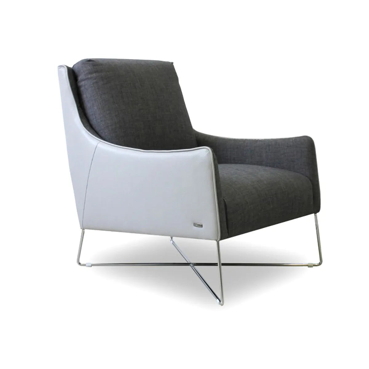 sillón shangai de Natuzzi - Mix Piel y Tela Gris Natuzzi