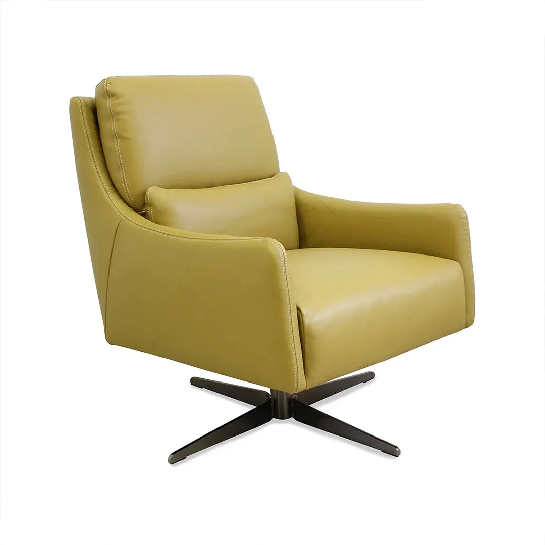 Sillón Shangai Plus piel base giratoria. Muebles Italianos