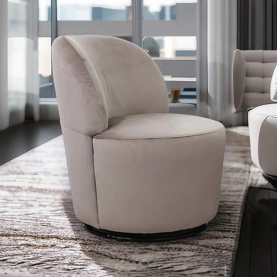 Sillón World giratorio en terciopelo. Muebles Italianos
