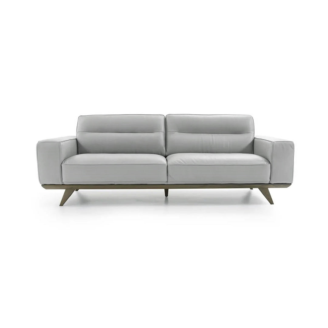 Sofá Adrenalina en piel gris. Muebles Italianos