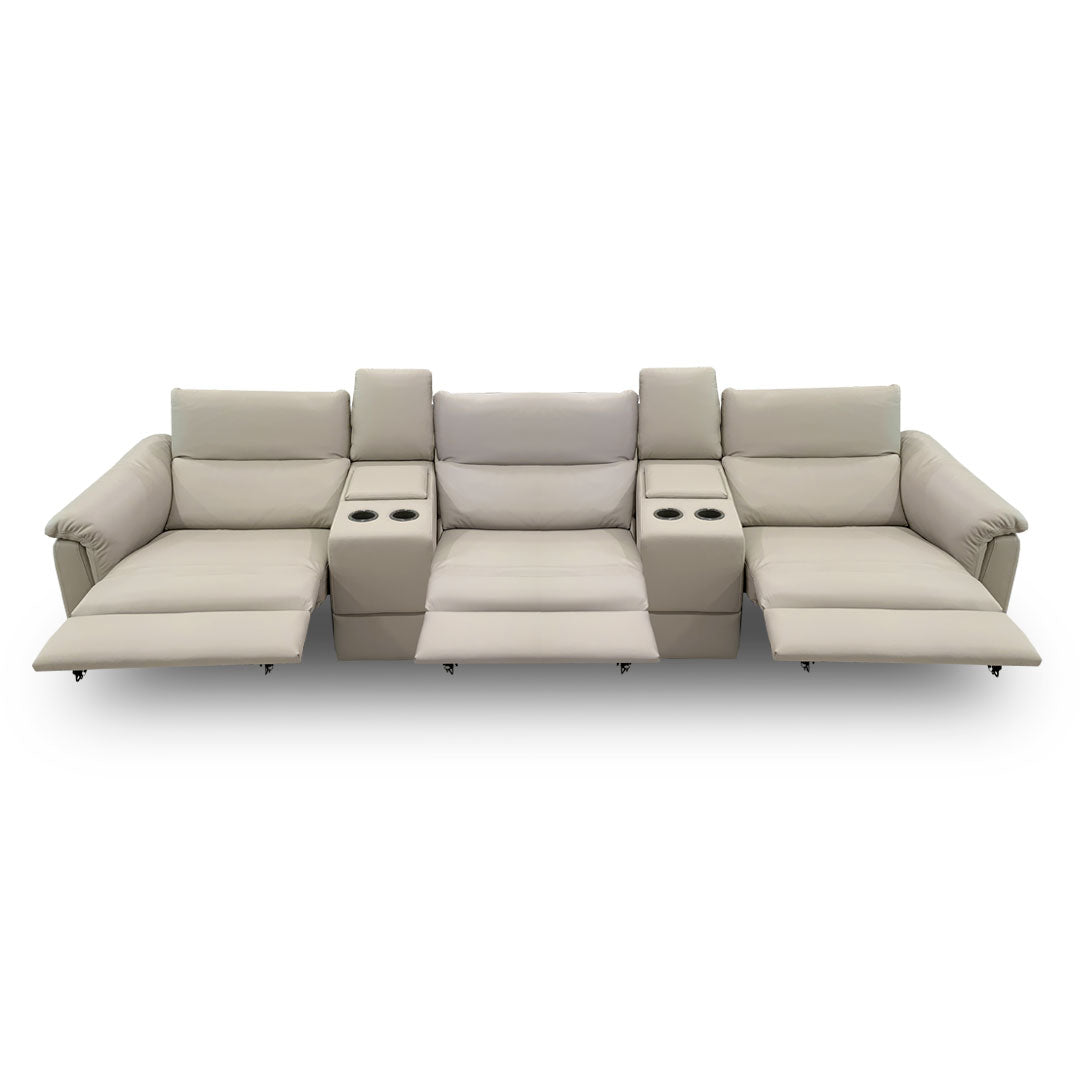 Sala reclinable Amorevole Natuzzi 3 plazas en piel