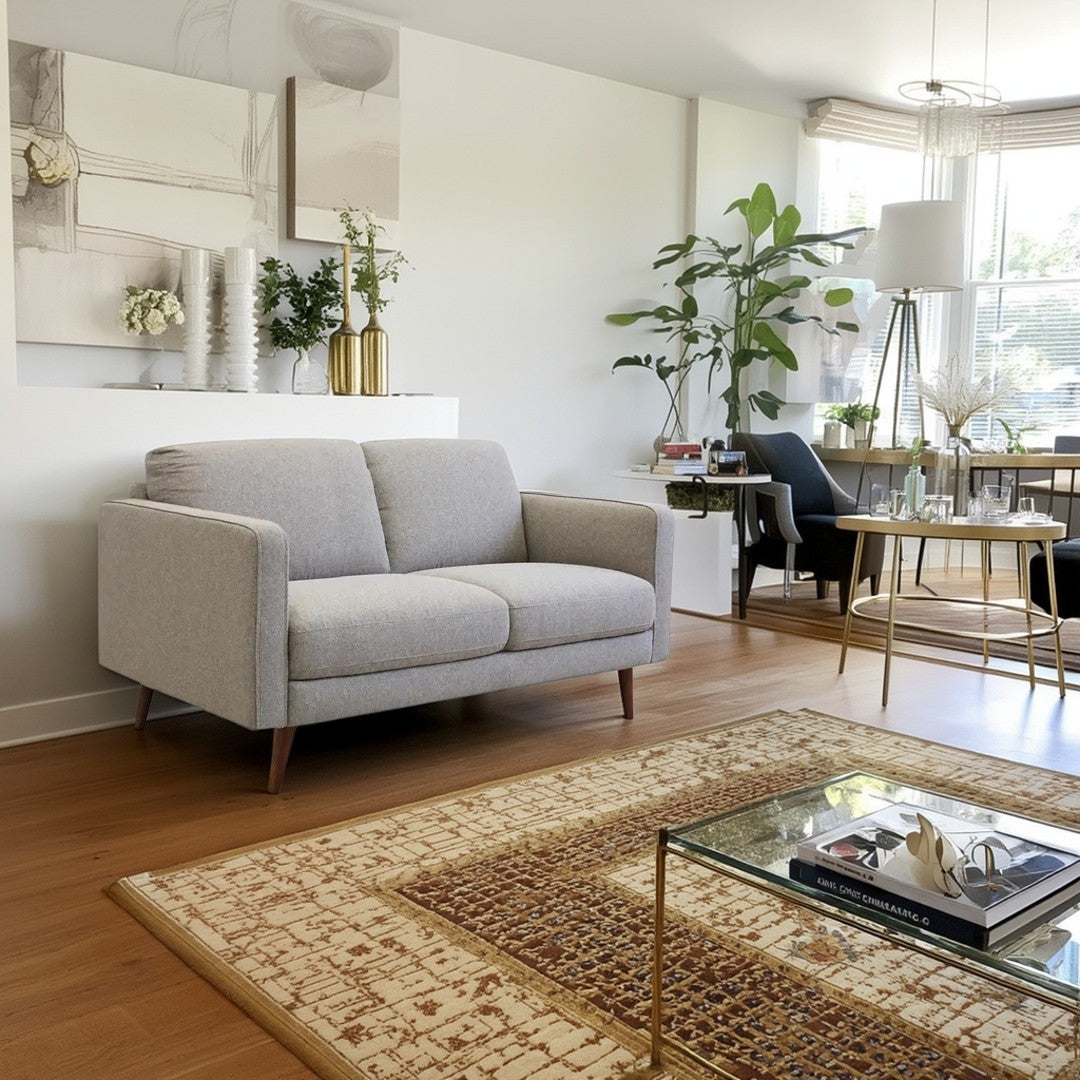 Sofá Destrezza Natuzzi  tela Eolo Rosa Grigia