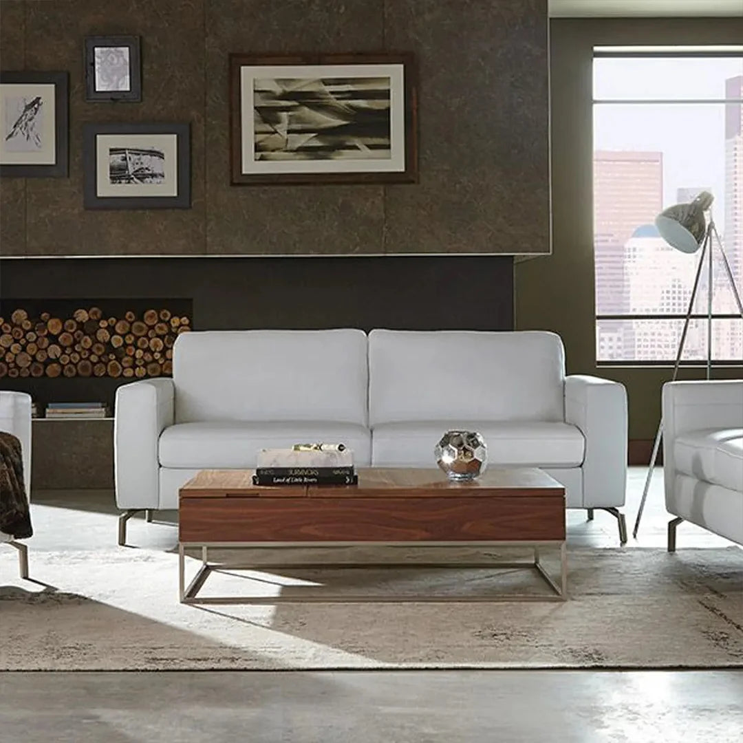 Sofá Fabio en piel. Muebles Italianos