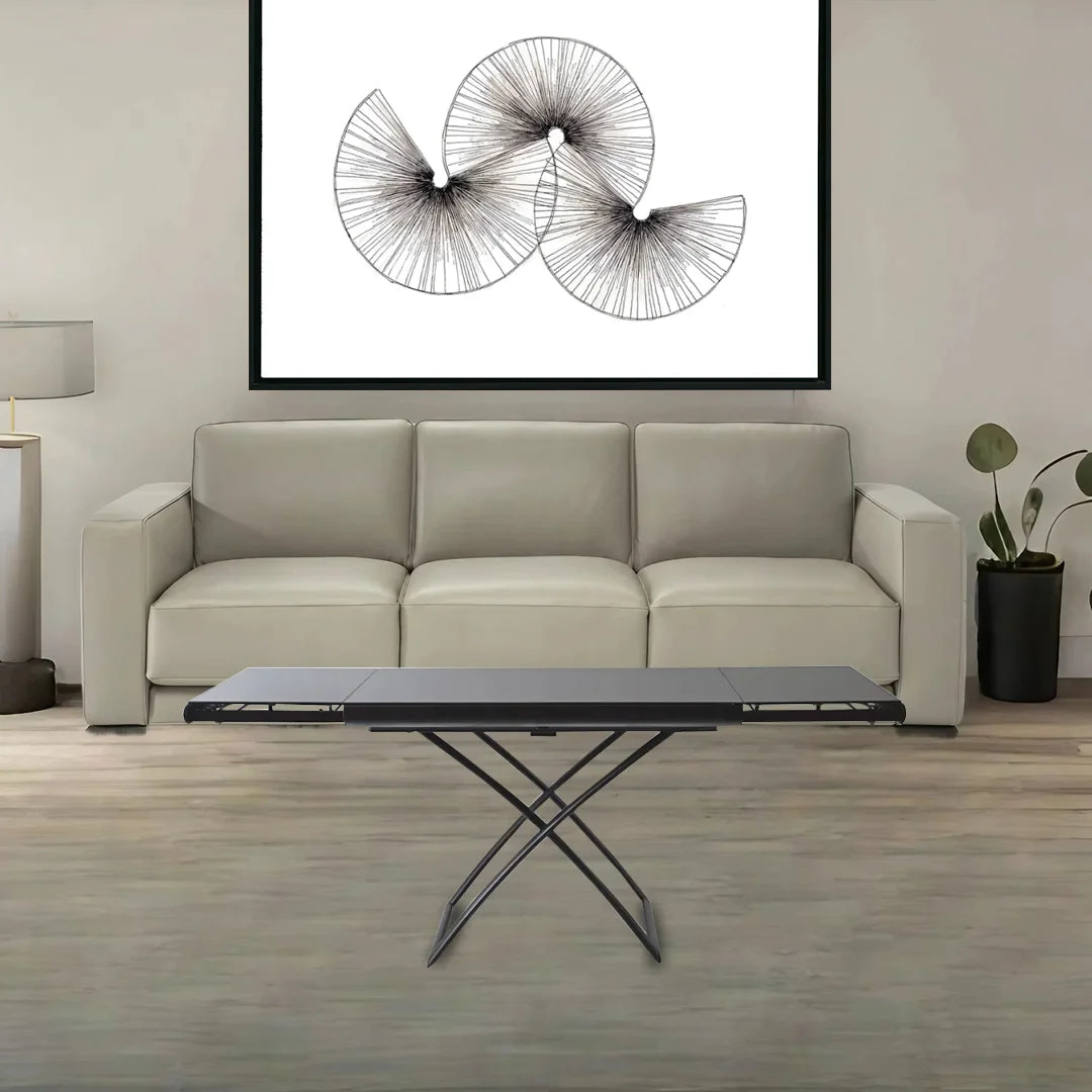 Sofá largo Boston piel. Muebles Italianos