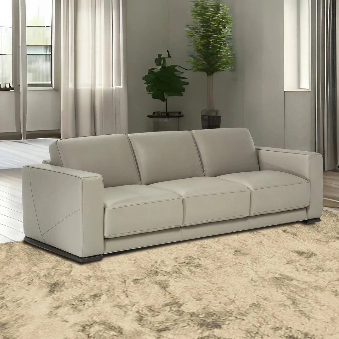 Sofá largo Boston piel. Muebles Italianos