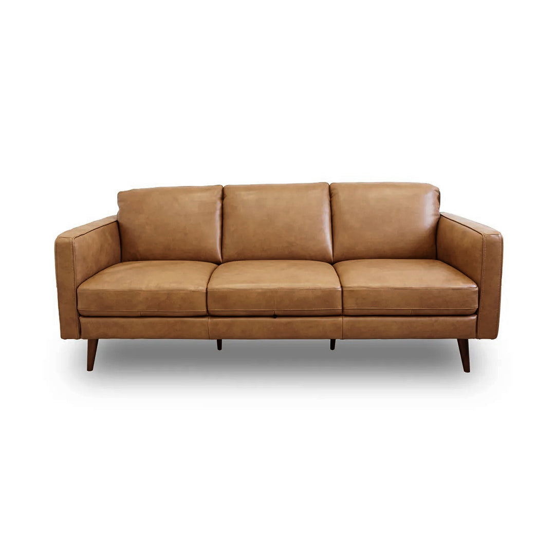 Sofá largo Destrezza en piel. Muebles Italianos