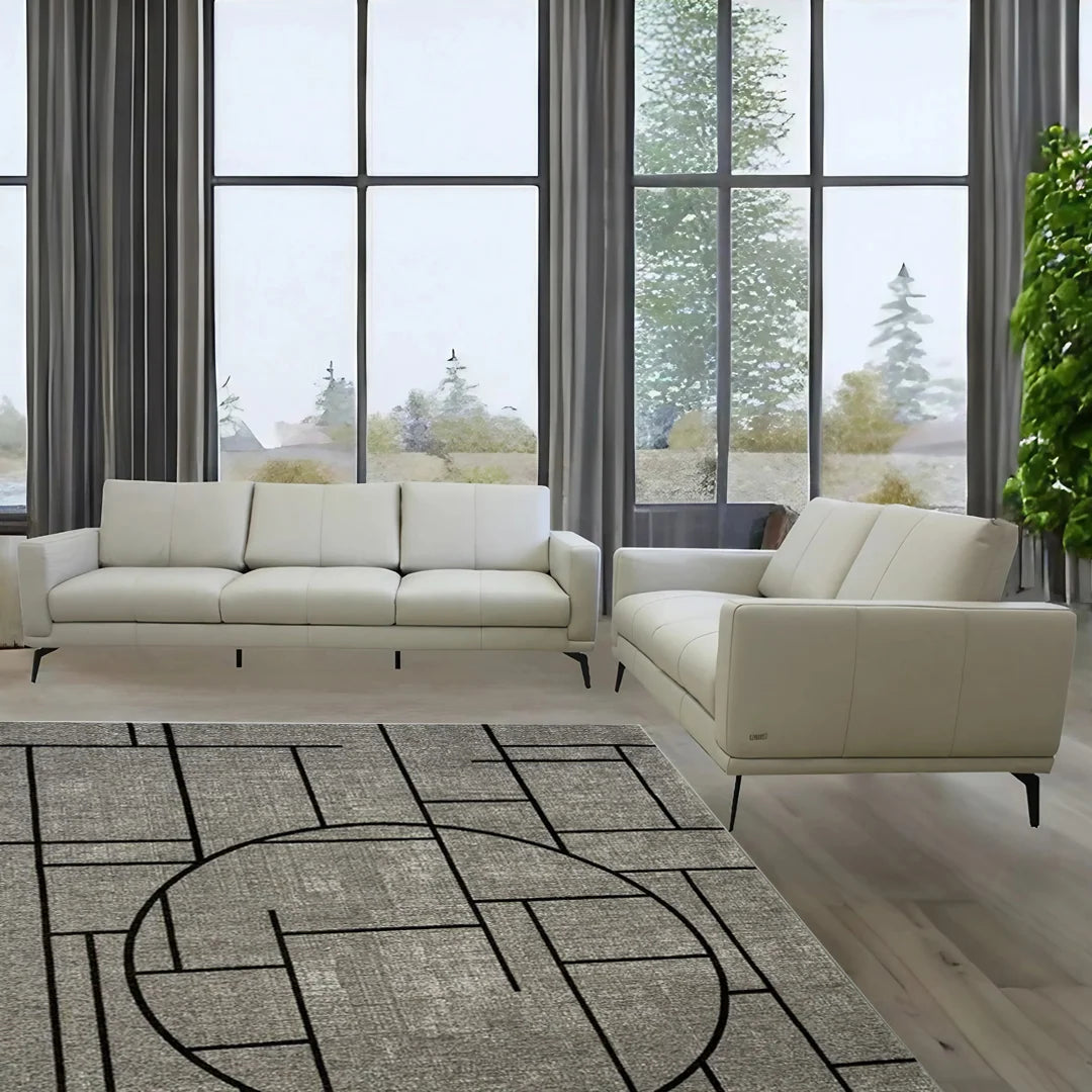 Sofá largo Wessex piel. Muebles Italianos