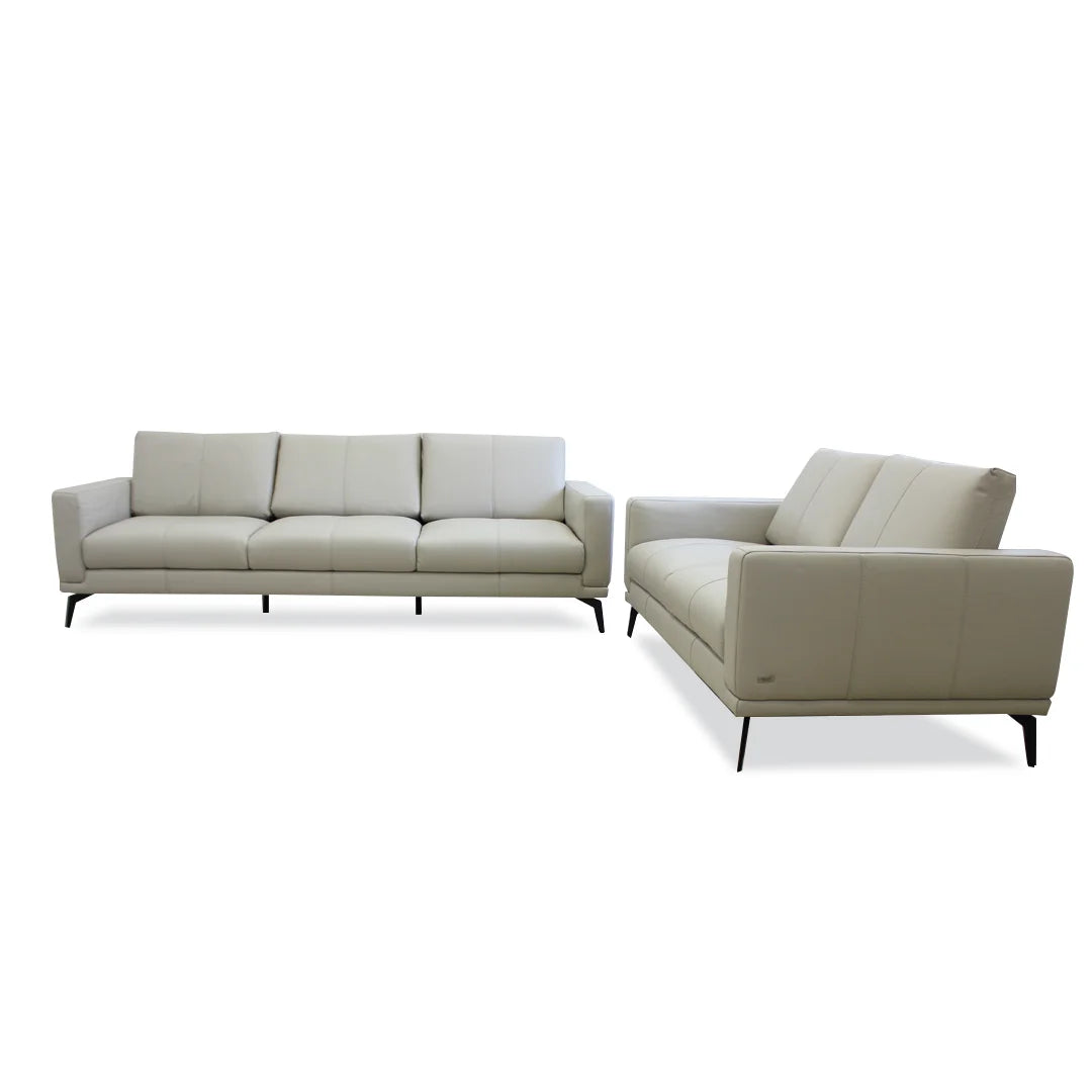 Sofá largo Wessex piel. Muebles Italianos