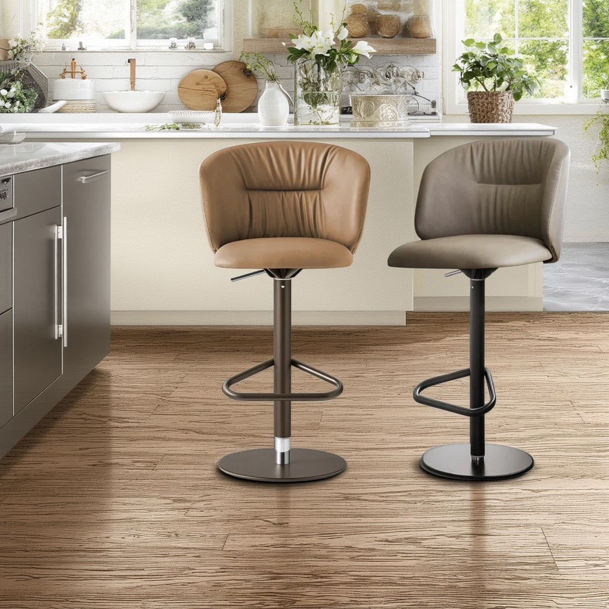 banco sweel tipo piel y pistón