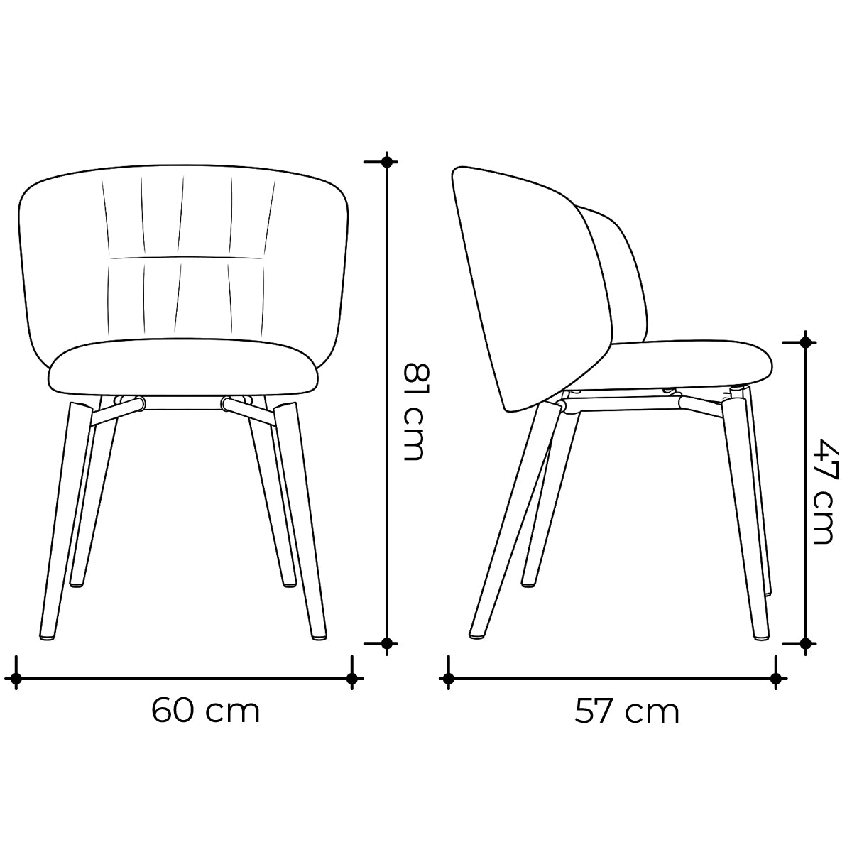 silla giratoria sweel base madera