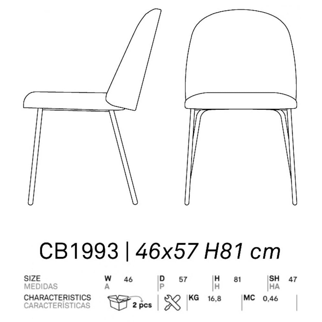 Silla de diseño Italiano Tuka tipo piel. Muebles Italianos