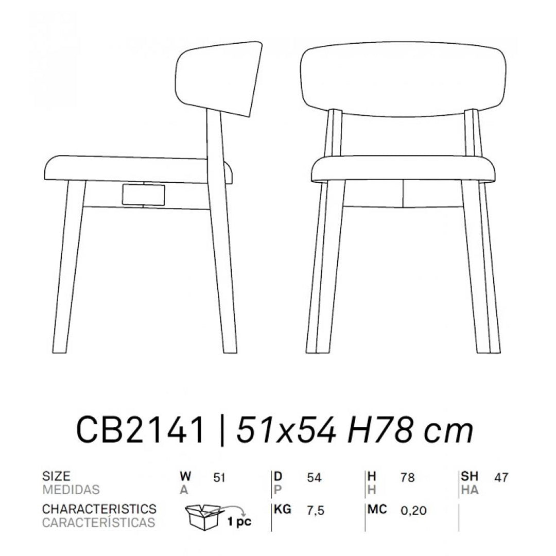 Silla para comedor Talks de tela y tipo piel. Muebles Italianos