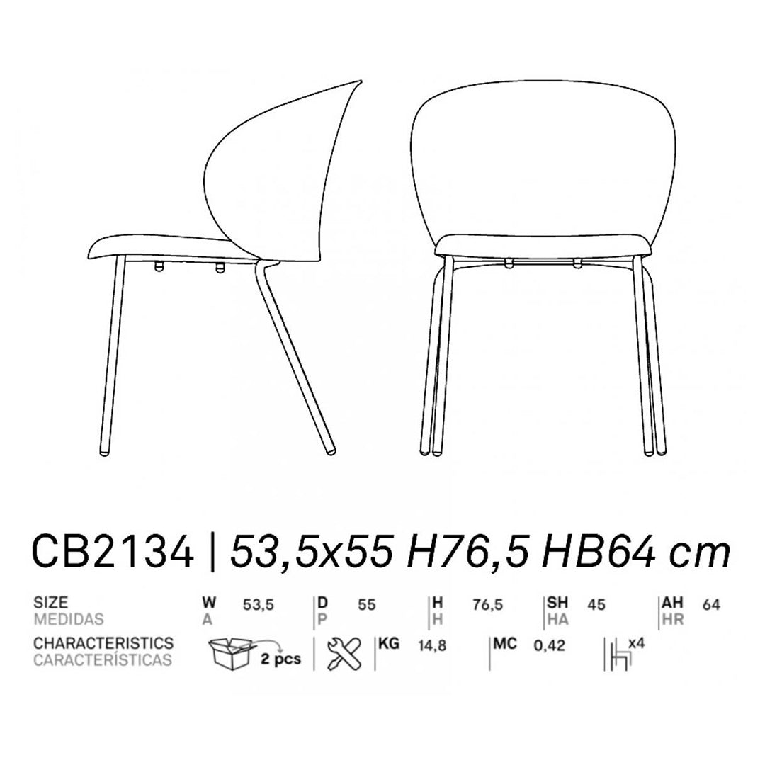 Silla sustentable Tuka apilable. Muebles Italianos
