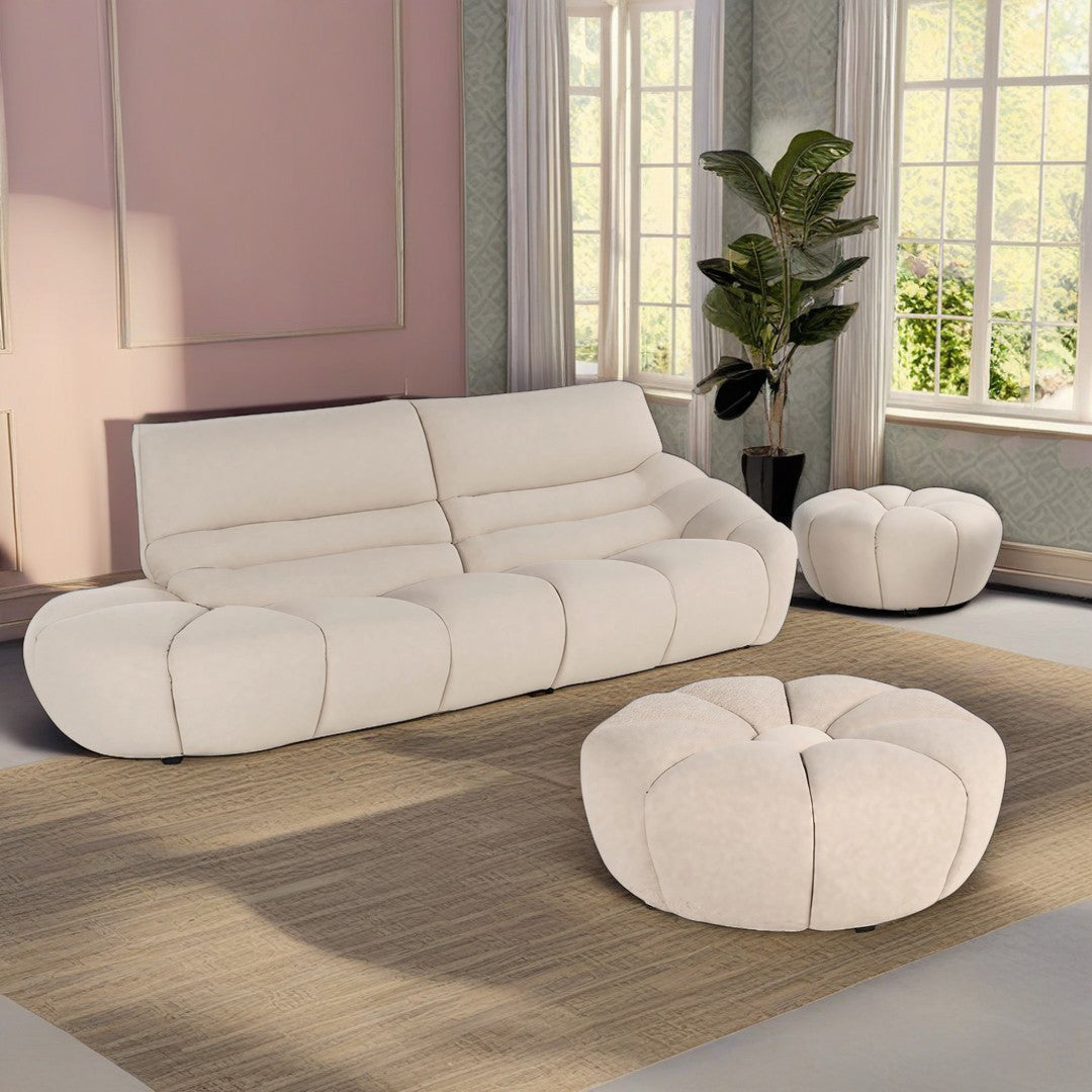 Taburete Daisy de tela grande