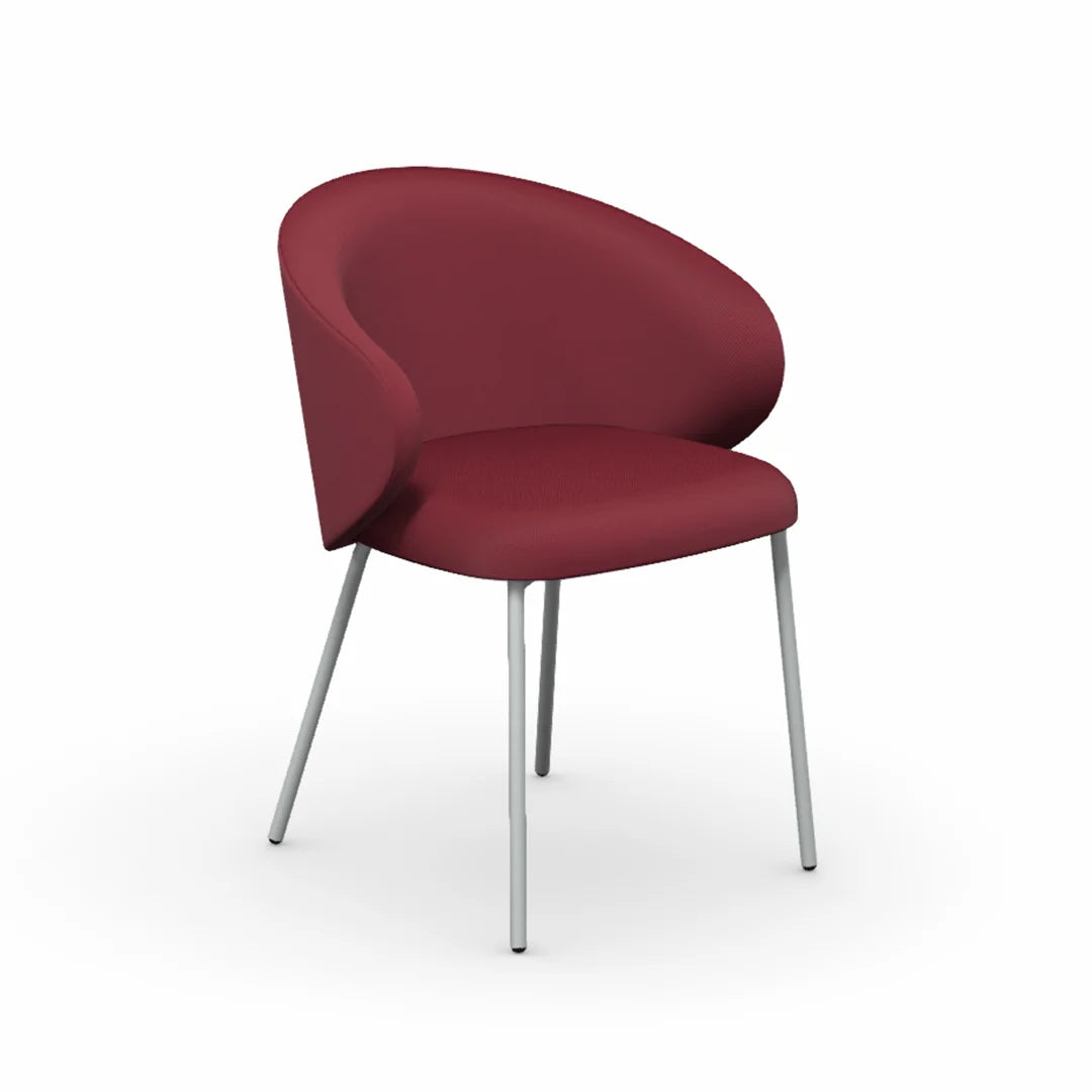 Silla Italiana Tuka con base de metal y tela. Muebles Italianos variant