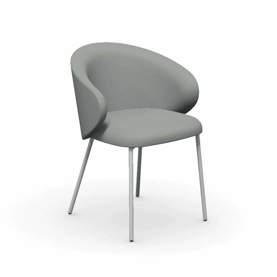 Silla Italiana Tuka con base de metal y terciopelo. Muebles Italianos variant