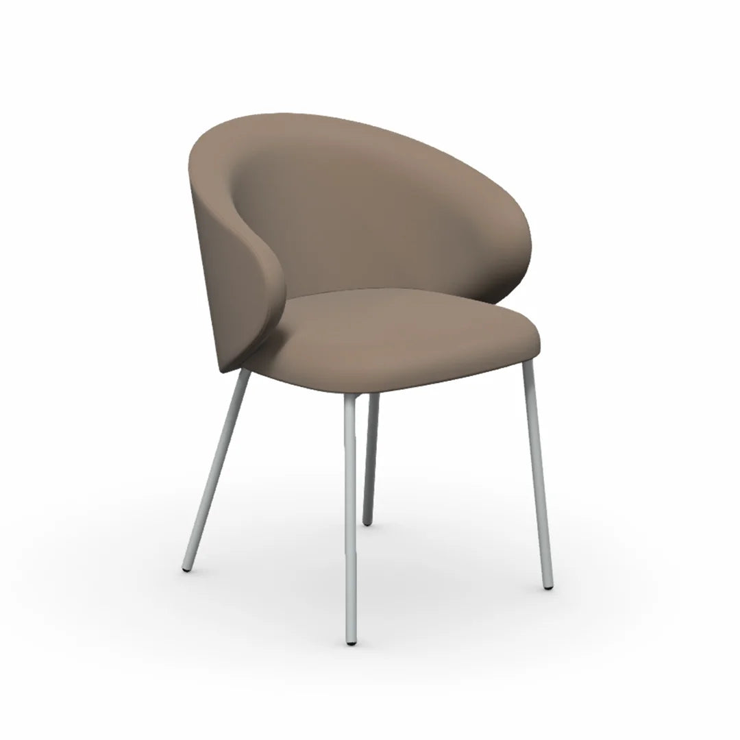 Silla Italiana Tuka con base de metal y terciopelo. Muebles Italianos variant