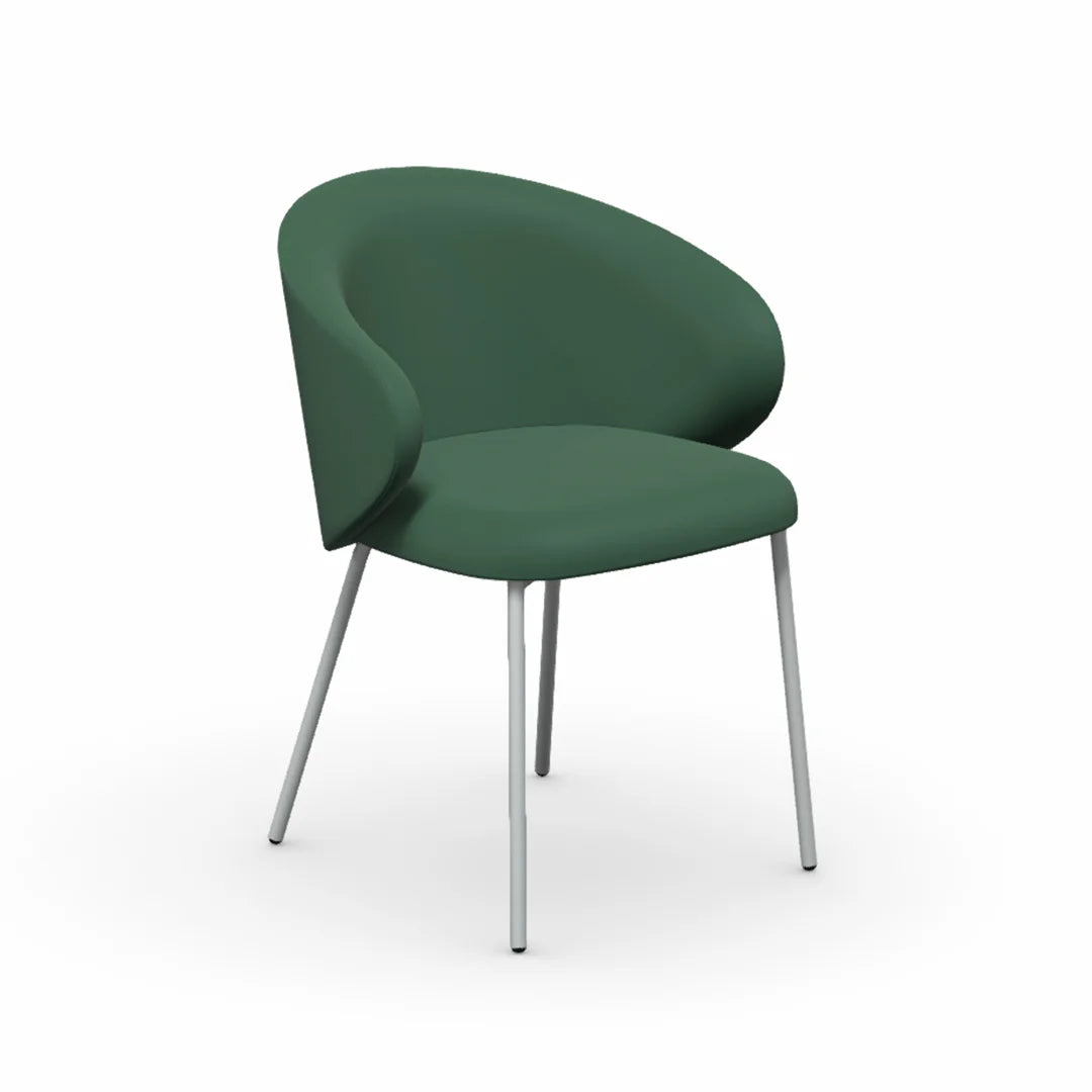 Silla Italiana Tuka con base de metal y terciopelo. Muebles Italianos variant