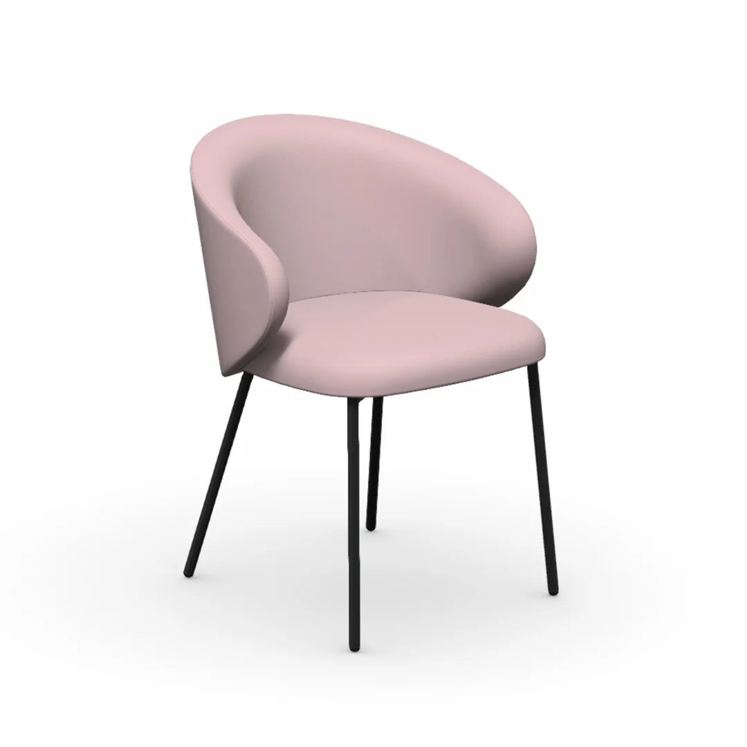 Silla Italiana Tuka con base de metal y terciopelo. Muebles Italianos variant