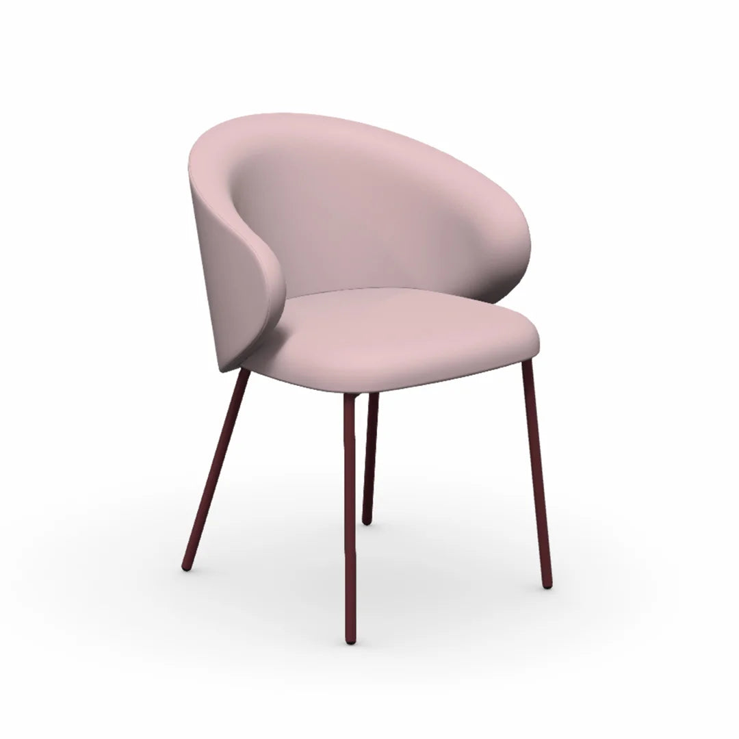 Silla Italiana Tuka con base de metal y terciopelo. Muebles Italianos variant