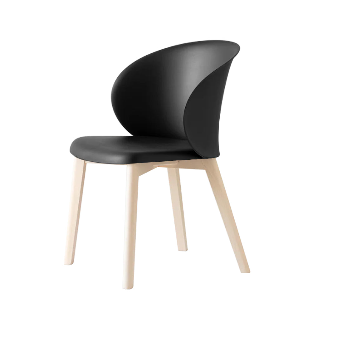 Silla sustentable Tuka con base de madera. Muebles Italianos variant