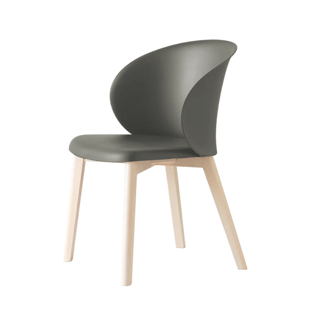 Silla sustentable Tuka con base de madera. Muebles Italianos variant